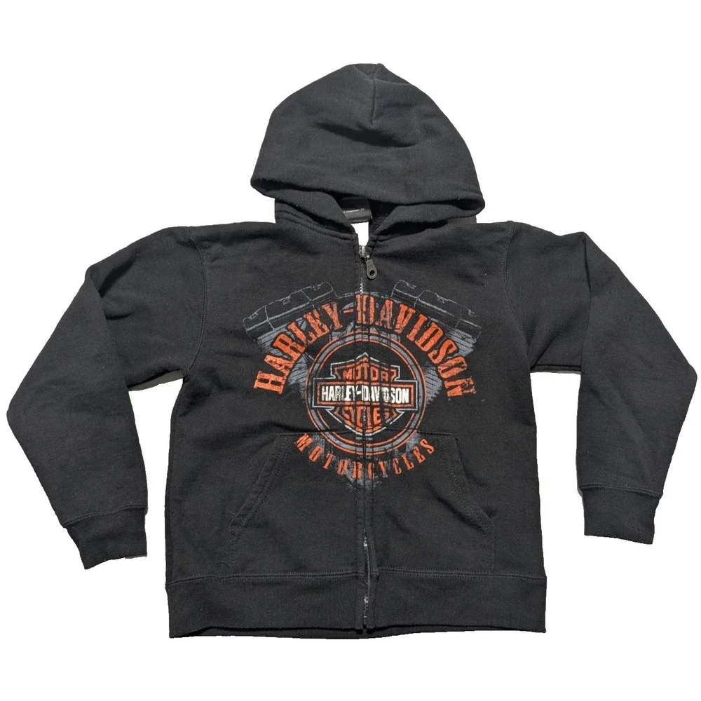 HARLEY-DAVIDSON of Palm Beach Florida Black Zip Hoodie - Youth XS